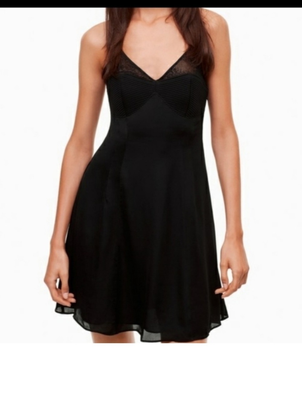 Aritzia Talula Bustier Mini Dress with Crisscross Straps size 6